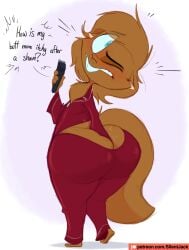 anthro ass big_butt big_tail blue_eyes blue_sclera brown_body brown_fur buckteeth butt_scratch clothing curvy_figure dialogue digging_into_butt electric_razor electronics english_text freckled_butt freckles fur hand_in_butt hi_res huge_butt itch itching male mammal nathan_gottbehuet pajamas razor rodent sciurid scratching scratching_butt silentjack8 simple_background solo tail teeth text tools tree_squirrel voluptuous voluptuous_male white_background yeah_i_have_a_type_(meme)