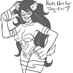 1girls animal_ears big_breasts black_hair breasts cat_ears cat_girl cat_tail catgirl claws cosplay darkstalkers felicia_(darkstalkers) felicia_(darkstalkers)_(cosplay) female female_only glasses homestuck jade_harley large_breasts long_hair mindwipe planetofjunk source_request tail