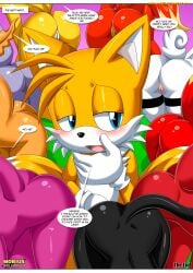1boy 9girls anthro ass bbmbbf blade_the_shark blush comic coral_the_betta echo_the_dolphin female fiona_fox head_between_ass hershey_the_cat lanolin_the_sheep li_moon male male/female miles_prower miles_tails_prower mobian_(species) mobius_unleashed multiple_girls nicolette_the_weasel nude palcomix penis pussy sega sonic's_guide_to_spanking_2_(comic) sonic_(series) sonic_the_hedgehog_(archie) sonic_the_hedgehog_(series) tails tails_the_fox zooey_the_fox
