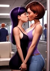 2girls adult_and_teenager age_difference ai_generated animated civitai disney female girls_only hailuoai height_difference helen_parr in_public incest kissing mikey-rg97 milf mother_and_daughter no_sound pixar shorter_than_30_seconds tagme teenager the_incredibles video violet_parr yuri