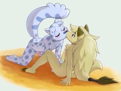 2025 ajin all_fours anthro anthro_on_anthro arm_support ass bemani blue_body blue_fur blue_spots blush canid canine closed_eyes duo felid fox fur genitals hand_on_penis handjob hi_res kissing konami light_body light_fur male male/male mammal markings nude nude_male ollie_(pop'n_music) pantherine penile penis penis_grab pop'n_music sex snow_leopard spots spotted_body spotted_fur yamabuki_(pop'n_music)