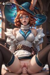 1boy 1boy1girl 1girls ai_generated animal_ears aurora_(league_of_legends) bare_shoulders belt blue_eyes blue_headwear blurry_background braid breasts brown_hair cable_knit clitoris clothed_female_nude_male clothed_sex cowgirl_position cowgirl_position cum cum_in_pussy dress ears_through_headwear freckles fur_trim glasses hat hi_res indoors jewelry league_of_legends lips looking_at_viewer medium_breasts mole multiple_moles no_panties off_shoulder open_mouth penis pov pubic_hair pussy r34arts rabbit_ears riot_games round_eyewear sex short_hair sleeveless solo_focus spread_legs straddling straight sweater sweater_dress thighhighs tongue tongue_out turtleneck uncensored vaginal_penetration vaginal_penetration vaginal_sex veins white_dress white_sweater witch_hat