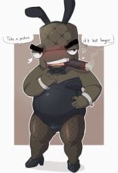1boy bulge cigar cog_(toontown) gay male male_only playboy_bunny robert_cyger smaller_male smoking tagme tagme_(artist) the_chairman toontown_corporate_clash toontown_online unknown_artist yaoi