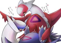 1boy 1girls brother brother_and_sister carnivorous_owl chubby clitoris dragon eye_contact feral flat_chest furry half-closed_eyes heart heart-shaped_pupils hi_res incest larger_male latias latios legendary_pokémon nintendo penis pokemon pokemon_(species) pokemon_rse pussy sex sister size_difference smaller_female stomach_bulge text veins video_games