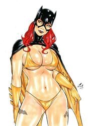 1girls 2019 barbara_gordon batgirl batman_(series) belly_button big_breasts birds_of_prey black_cape blue_eyes bra breasts busty cape cleavage cowl dated dc dc_comics ed_benes_studio eyeshadow female female_only gloves highleg highleg_lingerie highleg_panties highleg_thong highleg_thong_panties junior_maia large_breasts lingerie lipstick long_hair makeup mascara midriff navel panties pinup red_eyebrows red_hair red_lips red_lipstick sideboob signature solo standing stomach superheroine tattoo thighs thong thong_panties underboob yellow_bra yellow_cape yellow_gloves yellow_lingerie yellow_panties yellow_thong yellow_thong_panties