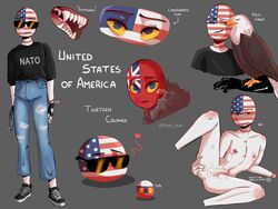 1boy anus ass clothed countryhumans eagle embarrassed gay kiwii_skat male_only nipples nude penis skinny solo spread_legs united_states_of_america_(countryhumans)