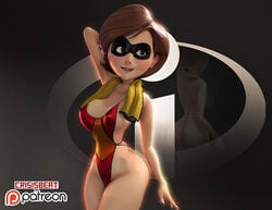 1girls 3d ass big_ass big_breasts breasts brown_eyes brown_hair crisisbeat curvaceous curves curvy disney elastigirl erect_nipples female female_only helen_parr hourglass_figure huge_ass large_ass latex lips mask milf nipples one-piece_swimsuit pixar reflection short_hair smooth_skin solo swimsuit the_incredibles thick thick_thighs thigh towel voluptuous watermark wide_hips