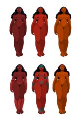 1girls aztec aztec_queen_(caravan_palace) bodypaint breasts caravan_palace casual character_sheet concept_art dark-skinned_female dark_skin female functionally_nude human jewelry marie_houssin miracle_(music_video) native_american official_art queen red_skin transparent_clothing tribal