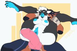 1boy 1girls 2019 animal_genitalia animal_penis animated anthro anthro_on_anthro areola avian blue_pussy bodily_fluids breasts brolaren canine canine_penis carmin_toucan chubby clitoris cum cum_in_pussy cum_inside duo female full_nelson fur furry genital_fluids gif half-closed_eyes highres knot knotting kreedz larger_male male mammal nipples original original_character original_characters penis pull_out pussy sex simple_background size_difference smaller_female text thick_thighs vaginal_penetration watermark wide_hips