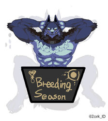 breeding_season canid_humanoid gay male male_werewolf muscle pixel_art werewolf wolfman zark