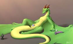 anal animal_genitalia animal_penis dragon feral hexdragon_(character) hi_res male male_only olthar penis simple_background slit_play