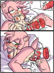 2017 amy_rose angelofhapiness anthro ass bodily_fluids breasts comic dildo eulipotyphlan female genital_fluids hedgehog humanoid_penis looking_pleasured mammal masturbation mtf_transformation nude orgasm penetration penis pussy pussy_juice sex_toy solo sonic_(series) sonic_the_hedgehog_(series) transformation vaginal_penetration