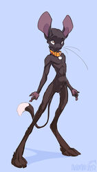 animal_genitalia animancer balls black_body black_fur collar dipodid fully_sheathed fur furry furry_only jerboa jinx_(animancer) male male_only mammal nude rodent sheath solo standing tail