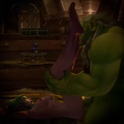 3d animated barefoot bondage bouncing_breasts breasts cheating feet feet_up female green_hair green_skin legs_held_open legs_up loop male naked night_elf nipples no_sound nude on_back open_mouth orc orc_male penetration pink_skin purple_skin sex soles toes tyrande_whisperwind varok_saurfang video world_of_warcraft