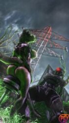 2girls 3_toes 3d anthro anthro_only anthrofied ass assaultron back bethesda_softworks big_ass big_breasts big_butt big_feet bottom_heavy breasts chair claws clouds deathclaw eye_contact fallout fallout_4 feet female female_deathclaw female_only furry glowing glowing_eyes green_eyes grey_skin hi_res huge_ass huge_breasts inviting large_ass large_breasts larger_female nipples nude one_eye open_mouth outdoors outside pervertguy341 pussy radioactive red_eyes robot scalie_only sideboob sitting size_difference sky smaller_female source_filmmaker source_request spikes spread_legs tail teeth text thick_thighs tongue tongue_out video_games watermark wide_hips