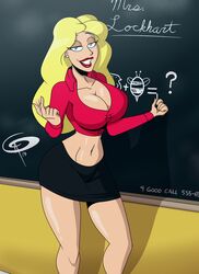 1girls blonde_hair breasts bust busty chalkboard cleavage family_guy female female_focus female_only frostbiteboi hips huge_ass huge_breasts lana_lockhart large_breasts navel skimpy skimpy_clothes tagme teacher tits voluptuous wide_hips