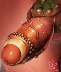 1boy 2019 anthro artist_logo artist_name balls ballsack barbed_humanoid_penis bowser closeup cutepet disembodied_penis ecchi-star erection foreskin foreskin_folds glans hybrid_penis intact koopa male male_only mario_(series) nintendo partial_male partially_retracted_foreskin pearly_penile_papules penis penis_focus precum scalie scrotum solo testicles uncut unusual_penis vein veiny_penis video_games