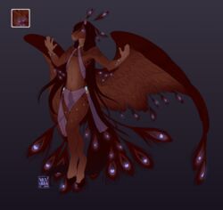 1girls 2019 4_toes 5_fingers anthro brown_body brown_feathers brown_fur equid equine feathered_wings feathers female female_only fingers fur mammal pterippus solo toes vashaa wings