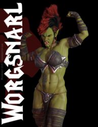 1girls 3d blizzard_entertainment fantasy female female_only flexing green_skin loincloth mohawk mooncraft muscular muscular_female orc orc_(warcraft) orc_female solo solo_female strong tattoo warcraft warrior world_of_warcraft