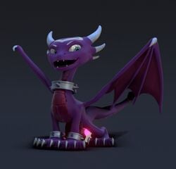 3d 3d_animation activision animated cynder dildo dildo_sitting dragon female female_penetrated feral feral_only horn pink_penis scalie skylanders