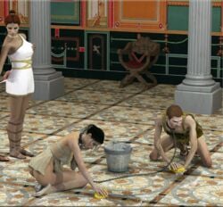 3d 3dbondagedreams ancient_rome barefoot bondage chains clothed collar female femdom femsub feverdreams male male_and_female_subs malesub multiple_subs rome scrubbing_floor slave slave_collar slave_labor slave_tunic