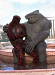 3d anthro gay lizard male male/male penis shark stormievn