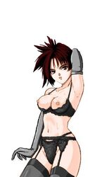 black_lingerie breasts_out iria iria:_zeiram_the_animation lingerie shelf_bra tagme white_background