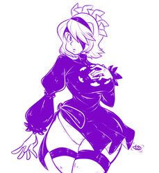 1girls alternate_costume breasts cosplay filia_(skullgirls) impossible_clothes large_breasts legwear leotard nier:_automata open_eyes panties revealing_clothes samson_(skullgirls) short_hair skullgirls solo thundercats underwear white_hair wide_hips yorha_2b