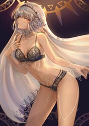 1girls altera_(fate) bangs bare_shoulders blunt_bangs blush body_markings bra breasts choker collarbone dark_skin fate/extella fate/extra fate_(series) female_only forehead_jewel hand_up headband highres leaning_forward lingerie looking_at_viewer mashu_003 navel panties parted_lips red_eyes short_hair sidelocks small_breasts solo thighs underwear veil white_hair