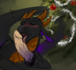 anthro christmas cosmicsevour dildo dragon female holidays licking love low_res nox_(disambiguation) sev sevour sex sex_toy tongue tongue_out toy