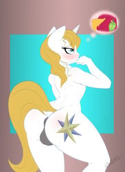 anthro anus ass backsack balls big_butt big_macintosh_(mlp) equid friendship_is_magic girly horn male mammal miniferu my_little_pony prince_blueblood_(mlp) unicorn