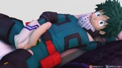 1boy 3d armpits balls clothed freckles green_eyes green_hair izuku_midoriya male male_focus male_only marcossfm marcovee4 my_hero_academia nipples nude penis pubes smile solo solo_focus source_filmmaker tan-skinned_male testicles uniform