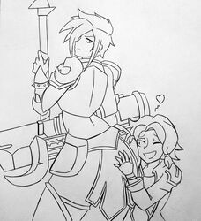 2girls ash_(paladins) ass female female_only maeve_(paladins) monochrome multiple_girls paladins tagme wolfuregogo yuri