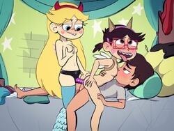 1boy 2girls ahe_gao ass_grab breast_sucking breastfeeding breastfeeding_during_sex disney disney_channel disney_xd double_penetration female female_on_top glasses grabbing_own_breast latino latino_male_white_female lip_biting male marco_diaz nipples nude nude_female nudity sex_toy star_butterfly star_vs_the_forces_of_evil starfan13 strap-on sweat threesome tongue_out vicsagod white_female