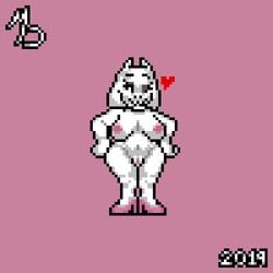 1:1 1girls 2019 animated anthro ass big_breasts big_butt boss_monster bouncing_breasts bouncing_butt bovid breasts caprine clothing curvy_figure eyeshadow female female_only footwear fur gif goat grin hand_on_hip heart high_heels low_res makeup mammal mayin mostly_nude multiple_angles nipples one_eye_closed pink_background pink_breasts pink_clothing pink_footwear pink_nipples pixel_art pussy seductive shoes simple_background smile solo standing thick_thighs toriel undertale video_games voluptuous white_body white_fur wink