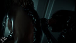 3d alien alien/human alien_(franchise) bioware epithymia fellatio female female_xenomorph hi_res human human_penetrating humanoid interspecies male male_human/female_alien male_human/female_humanoid mammal oral penile penis sex sharp_teeth straight teeth tongue xenomorph