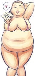 atlus big_breasts breasts brown_hair chubby fat fat_female huge_breasts looking_at_viewer obese ohtani_hanako overweight_female persona persona_4 persona_4_the_golden smile smiling thick_thighs ugly_female xxxx52