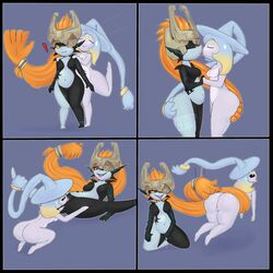 ! 2girls alternate_color anal anthro anthrofied ass belly big_ass black_border black_skin blonde_hair blue_hair blue_skin boiful closed_eyes crossover fairy feet female female_only fingering hatterene imp_midna interspecies kiss large_ass licking long_hair mask midna mimi_(kiaradog) multiple_girls navel nintendo orange_hair original_character pokémon_(species) pokemon pokemon_(species) pokemon_ss prehensile_hair pussy red_eyes shortstack smile spanking the_legend_of_zelda thick_thighs tongue tongue_out twilight_princess very_long_hair video_games white_eyes white_skin wide_hips yellow_sclera yuri