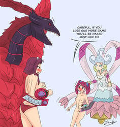 akiza_izinski clothing duel_disk duel_monster female female_only hiiragi_yuzu izayoi_aki nude panties shonen_jump shounen_jump shueisha yu-gi-oh! yu-gi-oh!_5d's yu-gi-oh!_arc-v yuu-gi-ou yuu-gi-ou_5d's yuu-gi-ou_arc-v yuzu_hiiragi zronku zuzu_boyle