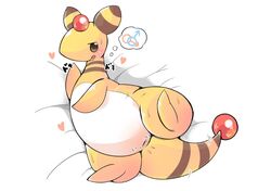 1girls ampharos animal_genitalia blush bodily_fluids chubby cloaca eye_contact flat_chest furry half-closed_eyes heart looking_at_viewer male nintendo overweight overweight_female pokémon_(species) pokemon pokemon_(species) pokemon_gsc rokacake sheep sweat thick_thighs video_games wide_hips