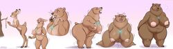 1girls absurd_res areola bear big_breasts bodily_fluids breasts cervid deer drooling female female_only furry genital_fluids hi_res loimu loimu_(character) mammal nipples no_humans open_mouth original pussy pussy_juice saliva simple_background solo transformation ursid