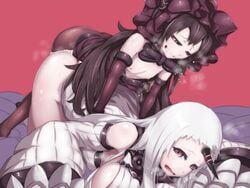 1futa 1girls abyssal_ship arm_warmers ass bangs bare_shoulders big_penis black_dress black_hair black_horns black_legwear black_ribbon black_sleeves breast_grab breasts breasts_out censored clothed_sex cum cum_on_ass cum_on_body cum_on_lower_body detached_sleeves doggy_style dress ejaculation elbow_sleeve flat_chest frilled_dress frilled_headband frills futa_on_female futanari gauntlets glowing_horn glowing_horns gothic_lolita grabbing grin hairband hands_on_another's_waist high_collar horn horns huge_breasts intersex isolated_island_oni kantai_collection large_ass large_penis larger_female lolita_fashion lolita_hairband long_hair looking_at_another looking_at_penis looking_back lying multiple_girls neck_ribbon nipples no_shoes on_bed onboro_(clunker) open_mouth pale_skin pantyhose penis pink_background red_eyes ribbon seaport_hime sex shinkaisei-kan shiny shiny_clothes shiny_skin sidelocks size_difference skirt small_dom_big_sub smaller_futanari smile teeth thighs very_long_hair white_dress white_hair white_sleeves wide_sleeves