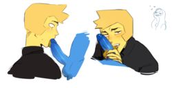 1boy 1futa bluephantom98 cartoon_network close-up diamond_authority fellatio futanari gem_(species) male_focus oral penis rhx-se rule_63 short_hair sketch steven_universe yellow_diamond_(steven_universe) yellow_hair