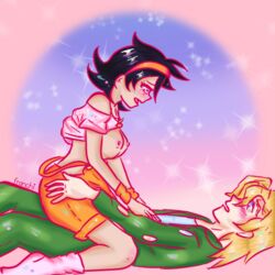 breasts franchi jojo's_bizarre_adventure narancia_ghirga pannacotta_fugo rule_63 vento_aureo