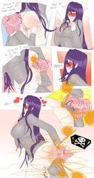 2girls absurd_res absurdres apologizing ass big_ass big_breasts breasts busty clothed clothed_sex clothing curvy dialogue disgusted doki_doki_literature_club fart fart_cloud fart_fetish fart_torture farting farting_in_face female_focus female_only hi_res high_resolution highres huge_ass huge_breasts large_ass large_breasts larger_female lazei looking_pleasured multiple_girls natsuki_(doki_doki_literature_club) pleasure_face rimming school_uniform size_difference smaller_female speech_bubble text thick_thighs thighhighs voluptuous wide_hips yuri yuri_(doki_doki_literature_club)