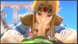 1boy 1girls 3d a_link_to_the_past areolae breasts fellatio headdress holding_hands link nodusfm penis pov pov_eye_contact princess_zelda small_breasts super_smash_bros. the_legend_of_zelda zelda_(a_link_between_worlds) zelda_(a_link_to_the_past)