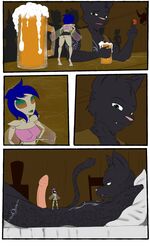 alcohol anthro arthropod barbed_penis beer beverage clothed clothing comic felid female fly green_pussy insects invalid_tag male mammal minigirl money pantherine penis prostitution pussy ruanshi size_difference skimpy tatosi tavern tavern_wench undressing