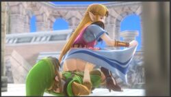 1boy 1girls 3d a_link_between_worlds ass clothed_sex cowgirl_position hands_on_ass high_heels link link_(nes) nodusfm penis princess_zelda straight super_smash_bros. the_legend_of_zelda zelda_(a_link_between_worlds)