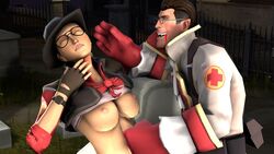 blood breasts femsniper medic medic_(team_fortress_2) source_filmmaker team_fortress_2