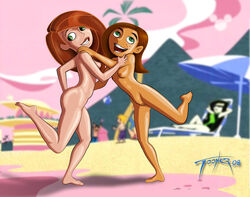 disney disney_channel female female_only freckles human joss_possible kim_possible kimberly_ann_possible multiple_females multiple_girls nipples pussy shego straight_hair tagme teenager tooner yuri